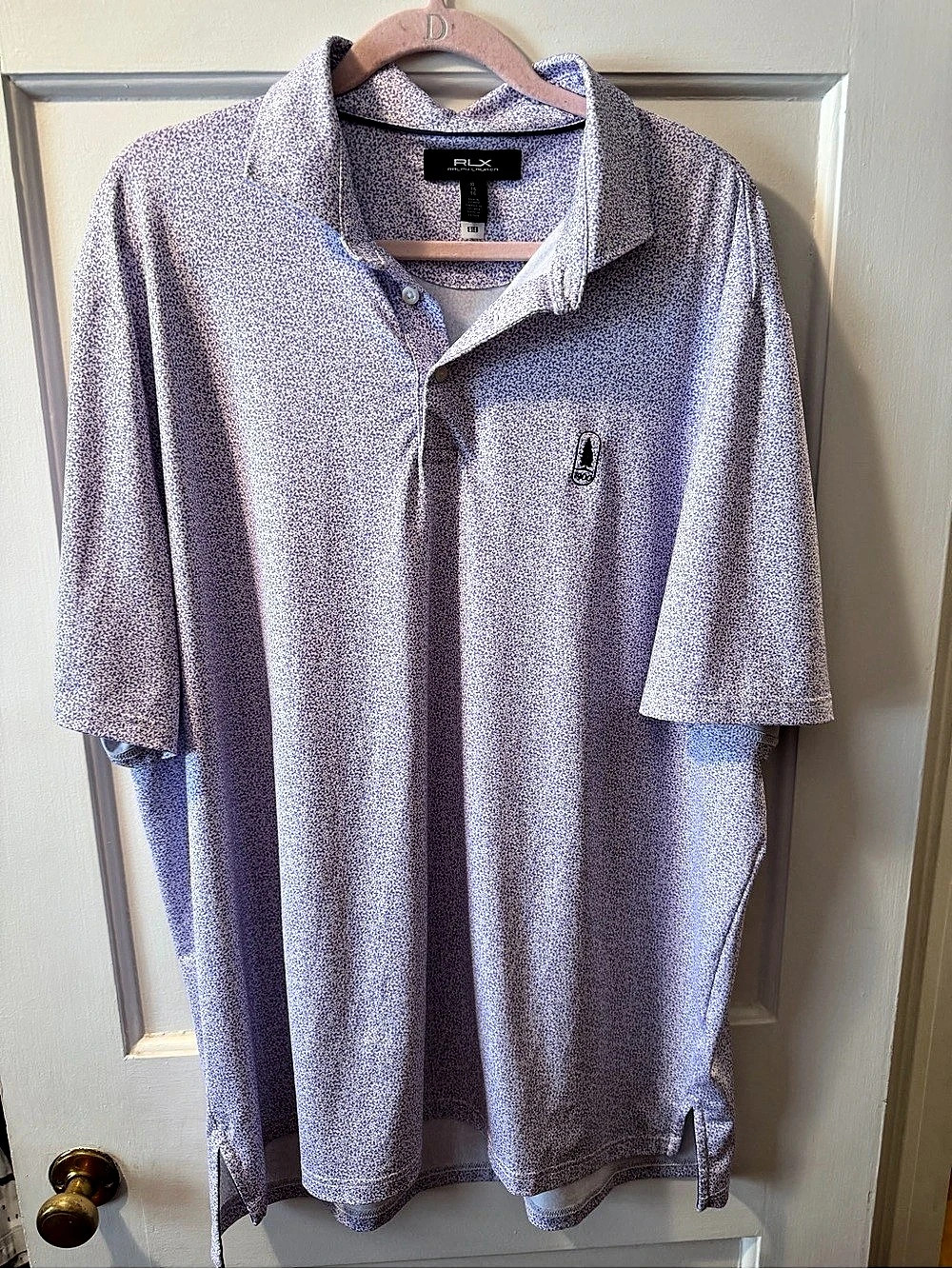 RXL Ralph Lauren Men's Abstract Polo Purple XL Like New